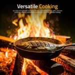 Utopia Kitchen Cast Iron Skillets 12 Inch, Chef's Pan, Pre-Seasoned Frying Pan, Stovetop, Oven, Campfire and Grill Large Skillet, Even Heat Distribution Multipurpose Cast Iron Pan - Black - Image 4
