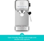 CASABREWS 3700 Essential Espresso Machine 20 Bar, Stainless Steel Cappuccino & Latte Machine with Steam Frother for Home, 43.9oz Water Tank, Coffee Gift for Women & Men, Silver - Image 3
