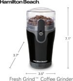 Hamilton Beach Fresh Grind Electric Coffee Grinder for Beans, Spices and More, Stainless Steel Blades, Removable Chamber, Makes up to 12 Cups, Black - Image 5