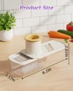 Gaahkai 2PCS Mini Multifunctional Garlic Grinder, Garlic Slicer Super Thin with Container, Ginger Veggie Mandoline Mincer Cutter - Image 3