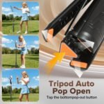 Heliora 64" Magnetic Selfie Stick Tripod, Auto-Open Tripod Stand with 360° Rotatable Travel Phone Stand with Metal Ring & Rechargeable Remote for iPhone/Android Photography/Vlogging - Image 4