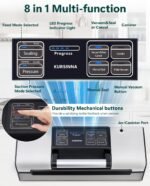 KURSINNA Vacuum Food Sealer Machine, 95Kpa Automatic Food Sealer, Low Noise Food Vacuum Saver with Sealer Bags, Roll, Build-in Cutter, Handheld and Compact Design - Image 4