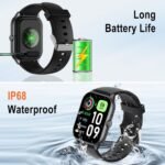 ISKOVI 1.91" Smart Watch,Fitness Tracker,Smart Watches for Men and Women with Message Call Function,120+ Sport Modes, IP68 Waterproof,24 Hours Heart Rate/Sleep Monitor,for Android/iOS - Image 4