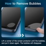 JETech Screen Protector for iPhone 15 6.1-Inch, Tempered Glass Film with Easy Installation Tool, Case-Friendly, HD Clear, 3-Pack - Image 3