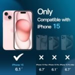 JETech Screen Protector for iPhone 15 6.1-Inch, Tempered Glass Film with Easy Installation Tool, Case-Friendly, HD Clear, 3-Pack - Image 4