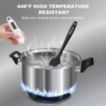 NileHome Silicone Spatula Set, 6 Pieces Food Grade Kitchen Utensils with Silicone Brush Heat Resistant BPA-free Rubber Spatula for Scraping, Baking, Cooking, Mixing - Image 4