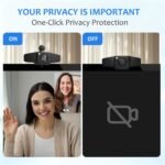POHO 4K Webcam for PC, Ultra HD Computer Camera with PDAF Autofocus, Auto Light Correction,Plug & Play, 70° FOV, Web Camera with Microphone,Privacy Cover, for Streaming, Conference, Zoom - Image 4