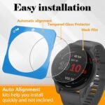Liuyuxi 3-Pack Tempered Glass Screen Protector for Garmin Forerunner 255/255 Music With Silicone Anti-Dust Plug,Anti-Scratch, High Definition Protective Film. - Image 3