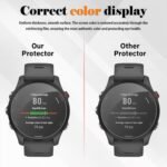 Liuyuxi 3-Pack Tempered Glass Screen Protector for Garmin Forerunner 255/255 Music With Silicone Anti-Dust Plug,Anti-Scratch, High Definition Protective Film. - Image 4
