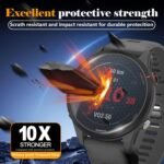 Liuyuxi 3-Pack Tempered Glass Screen Protector for Garmin Forerunner 255/255 Music With Silicone Anti-Dust Plug,Anti-Scratch, High Definition Protective Film. - Image 5