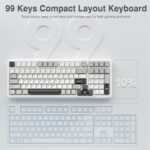 AULA F99 Wireless Mechanical Keyboard,Tri-Mode BT5.0/2.4GHz/USB-C Hot Swappable Custom Keyboard,Pre-lubed Linear Switches,RGB Backlit Computer Gaming Keyboards for PC/Tablet/PS/Xbox - Image 5