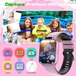 Smart Watch for Kids, 1.85" Fitness Tracker with Heart Rate, Sleep Monitor, IP68 Waterproof Smartwatches with Video Music, Pedometer, Game, NO APP/Phone, Gift for Boys Girls. (Classic, Pink) - Image 4