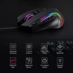 Redragon M612 Predator RGB Gaming Mouse, 8000 DPI Wired Optical Mouse with 11 Programmable Buttons & 5 Backlit Modes, Software Supports DIY Keybinds Rapid Fire Button - Image 4