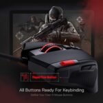 Redragon M612 Predator RGB Gaming Mouse, 8000 DPI Wired Optical Mouse with 11 Programmable Buttons & 5 Backlit Modes, Software Supports DIY Keybinds Rapid Fire Button - Image 5