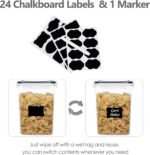 CHEFSTORY Airtight Food Storage Containers Set, 14 PCS Kitchen Storage Containers with Lids for Flour, Sugar and Cereal, Plastic Dry Food Canisters for Pantry Organization and Storage - Image 6