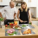 Titanium Cutting Board Set of 3,100% Pure Titanium Cutting Boards for Kitchen, 2025 New Double Sided Food-Grade Chopping Board for Cutting Meat Vegetable Fruit - Image 5