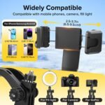 Heliora 72'' Auto Face Tracking Selfie Stick Tripod Stand, Auto-Open 360° Rotatable Travel Four-Legged Stand for iPhone/Android with Remote, Gesture Control, No App for Vlogging, TK - Image 4