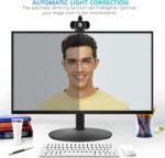 Akyta 1080P Webcam for Laptop, Web Camera with Microphone/Privacy Cover/Stand/Adapter/Plug and Play & Wide Angle 110°, USB Webcams for Desktop Computer PC Mac Video Calling/Zoom Conferenc - Image 4