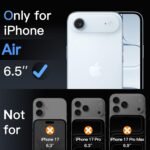 JETech Screen Protector for iPhone Air, Tempered Glass Film with Easy Installation Tool, 9H Hardness, Case-Friendly, 6.5-Inch Display, 3-Pack - Image 3