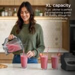 Ninja BL660 Professional Compact Smoothie & Food Processing Blender, 1100-Watts, 3 Functions -for Frozen Drinks, Smoothies, Sauces, & More, 72-oz.* Pitcher, (2) 16-oz. To-Go Cups & Spout Lids, Gray - Image 3