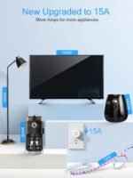 EIGHTREE 15A Smart Plug, Wi-Fi & Bluetooth Smart Outlet for High-Power Home Appliances, Works with Alexa & Google Home, Easy Setup, Timer & Remote Control, FCC & ETL Certified, 2.4GHz Wi-Fi Only - Image 3