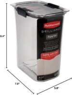 Rubbermaid Brilliance 16-Cup Airtight Food Storage Container with Lid Clear/Grey - optimal for pantry organization flour sugar and food storage - Image 5