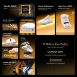 ATTACK SHARK V8 Wireless Gaming Mouse, 59g Lightweight BT/2.4G Wireless/Wired Mouse, PixArt PAW3950MAX Gaming Sensor, 8K Polling,42000 DPI,Coiled Cable,Office Mice for PC/Win/Mac(White) - Image 3