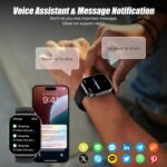 ganopterygon Smart Watch with 2.01" HD Touchscreen, Bluetooth Calls, 120+ Sports Modes, 24/7 Heart Rate & Sleep Monitor, IP67 Waterproof, iOS/Android Compatible Fitness Tracker - Image 4