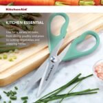KitchenAid All Purpose Kitchen Shears with Protective Sheath Durable Stainless Steel Scissors, Dishwasher Safe, Soft Grip Comfort Handle, 8.72 Inch, Aqua Sky - Image 4