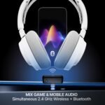 SteelSeries Arctis Nova 7 Wireless Gen 2 Gaming Headset - Real-Time App Control, 50+ HR Play, Neodymium Drivers, Mix 2.4GHz/Bluetooth, PC, PS5, PS4, Switch 1/2, Mobile - White - Image 4