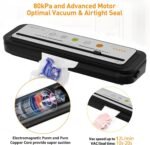 MEGAWISE 2025 Powerful Vacuum Sealer Machine | Compact Design | One-Touch Automatic | Seal in 10-20 Seconds | Dry, Moist, Wet, and Cold Modes | With 10 Vacuum Bags & Built-in Cutter (Grey) - Image 3