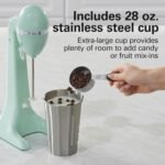 Hamilton Beach DrinkMaster Electric Drink Mixer, Retro Milkshake Maker & Milk Frother, 2 Speeds, Extra-Large 28 oz. Stainless Steel Cup, Mint - Image 4