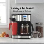 Hamilton Beach 2-Way Programmable Coffee Maker, 12 Cup Glass Carafe And Single Serve Coffee Maker, Black with Stainless Steel Accents, 49980RG - Image 3
