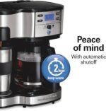 Hamilton Beach 2-Way Programmable Coffee Maker, 12 Cup Glass Carafe And Single Serve Coffee Maker, Black with Stainless Steel Accents, 49980RG - Image 5