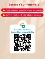 meross Smart Thermostat for Home, WiFi Thermostat Works with Matter, Alexa, Apple Home, Google Assistant, App & Voice Control, 7x24h Scheduling, Energy Saving, C-Wire Required - Image 3