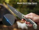 ODERFUN 5.5 Inch Kitchen Utility Knife - Rust-Resistant Full-Tang Steel, G10 Handle - Professional Outdoor Chef Knife for Fruit & Vegetable Slicing, Paring & Tomatoes (Knife For Men) - Image 4