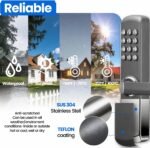 MUTEX Mechanical Door Lock MX230G - Both Keyless Keypad or Mechanical Key Entry, Water & Heat/Fire Proof, 100% Mechanical, Good for Indoor & Outdoor (2026 New Version) - Image 4