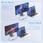 USB C Hub 6-in-1, with 4K@60Hz HDMI Port, 10Gbps 2 USB-A and 2 USB-C Port, 100W PD Adapter USBC Dongle for MacBook Pro/Air, iPad Pro, ThinkPad, Surface and More Laptops - Image 4