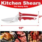 2PCS Set Heavy Duty Poultry Shears & Seafood Scissors, All-Purpose Stainless Steel Kitchen Shears for Chicken, Fish, Meat, Seafood, Dishwasher Safe, Easily Separable - Image 4