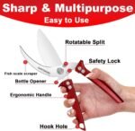 2PCS Set Heavy Duty Poultry Shears & Seafood Scissors, All-Purpose Stainless Steel Kitchen Shears for Chicken, Fish, Meat, Seafood, Dishwasher Safe, Easily Separable - Image 7