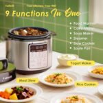 Fullwill 9-in-1 Electric Pressure Cooker(2025 Upgraded), 12 Presets Instant Multi Cooker, Olla de Presion Nonstick Pot 6 Quarts - Image 3