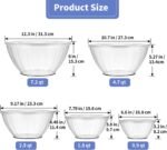 MOLIGOU 5 Pack Extra Large Mixing Bowls with Lids Set, Plastic Nesting Bowls for Meal Prep, Baking, Serving, 7.2/4.7/2.9/1.8/0.9 qt - Image 3