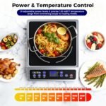OSTBA 1800W Commercial Induction Cooktop, 10" Heating Coil Countertop Induction Burner, 10 Power Levels & 120–460°F Temperature Control, 12H Timer, Keep Warm, ETL Certified - Image 5