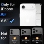 JETech Camera Lens Protector for iPhone Air, 9H Tempered Glass, Anti-Scratch, Case Friendly, Does Not Affect Night Shots, HD Clear, 3-Pack, 6.5-Inch Display (Clear) - Image 3