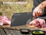 ODERFUN 8 Inch Meat Cleaver - Rust-Resistant Full-Tang Steel, G10 Non-Slip Handle - Professional Bone Cutting Knife for Outdoor Cooking & Butcher Use with Gift Box - Knife For Men - Image 3