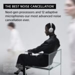 Sony WH-1000XM6 The Best Noise Canceling Wireless Headphones, HD NC Processor QN3, 12 Microphones, Adaptive NC Optimizer, Mastered by Engineers, Studio-Quality, 30-Hour Battery, Black - Image 4