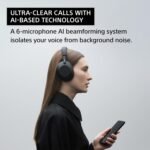 Sony WH-1000XM6 The Best Noise Canceling Wireless Headphones, HD NC Processor QN3, 12 Microphones, Adaptive NC Optimizer, Mastered by Engineers, Studio-Quality, 30-Hour Battery, Black - Image 5