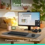 Logitech K250 Bluetooth Keyboard with Numpad, Easy Connectivity, Compact Wireless Keyboard Made with Recycled Plastic, Spill-Resistant, Comfortable Keys - Windows/MacOS - Graphite - Image 3