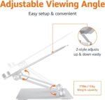 Amazon Basics Sturdy and Portable Ergonomic Laptop Stand for Desk, Adjustable Riser, Fits all Laptops and Notebooks up to 17.3 Inch, Silver, 10 x 8.7 x 6 in - Image 4