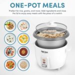 AROMA® Rice Cooker, 3-Cup (Uncooked) / 6-Cup (Cooked), Small Rice Cooker, Oatmeal Cooker, Soup Maker, Auto Keep Warm, 1.5 Qt, White, ARC-363NG - Image 3